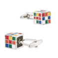 thumbnail image 1 of Gemelos coloridos con diseño de cubo de Rubik para hombre en cobre, 1 of 3