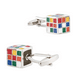 thumbnail image 1 of Gemelos coloridos con diseño de cubo de Rubik para hombre en cobre, 1 of 3