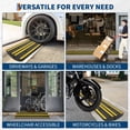 thumbnail image 2 of BeesClover 48 Inch Rubber Driveway Ramp, Heavy-Duty Low Slope Entry Ramp with Built-In Water Channels for Garage or Driveway Use, 2 of 7