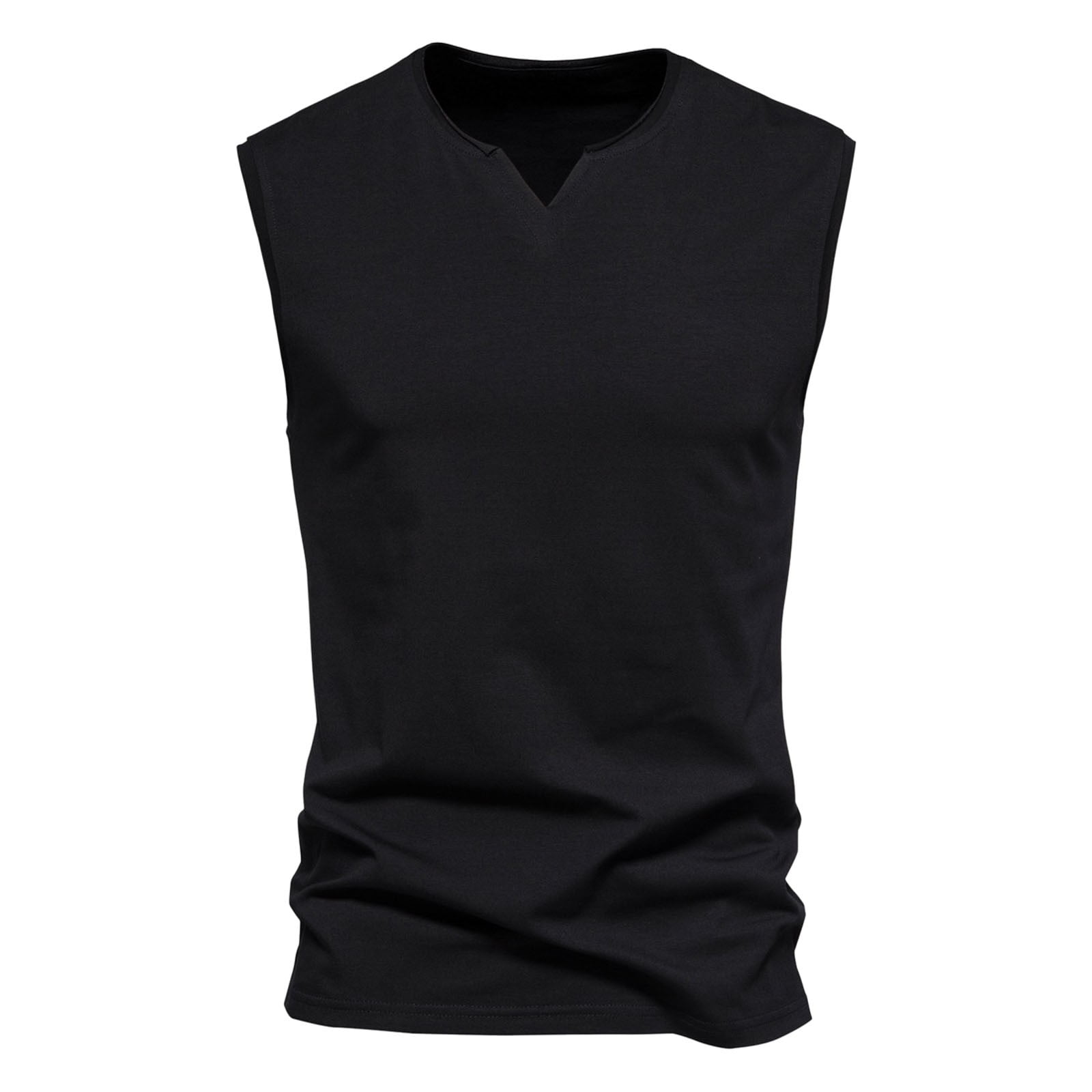 Pimfylm Long Tank Tops For Men Men's ScoopNeck Tank Top Black 5XLarge