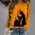 thumbnail image 2 of Tops casuales de cuello redondo de manga larga con estampado de Halloween para mujer Fridja czfsfas2727, 2 of 5