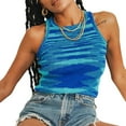 thumbnail image 1 of goowrom Femmes Sans Manches Col Rond Slim Tops pour Parti Sortir Ensemble Gilet, 1 of 9