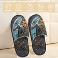 thumbnail image 2 of Fotbe Steampunk Mechanical Butterfly Pantuflas Peludas para Mujer con Estampado, Zapatillas de Peluche, Zapatos de Invierno para Casa, Uso Interior y Exterior-Large, 2 of 8
