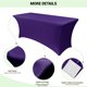thumbnail image 3 of Mantel Obstal Spandex rectangular de 6 pies, color morado oscuro, paquete de 2, 3 of 8