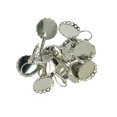 thumbnail image 1 of 12 Piezas de Gancho de Alambre de Pendiente de Latón con Encanto Disco en Blanco para Joyas de Bricolaje Regalo Plata Macarena Pendiente en blanco, 1 of 7