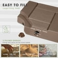 thumbnail image 4 of Scafild | 4-Piece Plastic Heavy Duty Water & Sand Filled Outdoor Offset Patio Umbrella Base-185lbs - Brown, 4 of 7