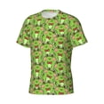 thumbnail image 5 of Vsdgher Cute Green Frog Print Men's Dry Fit Mesh Athletic Shirts Moisture Wicking Tennis T-Shirt Tops, 5 of 9