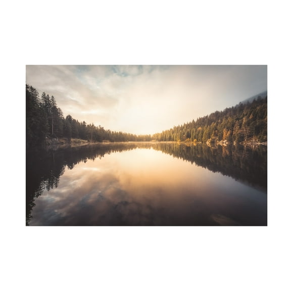 Philippe Sainte Laudy 'Autumn morning on the Green Lake' Canvas Art