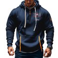 thumbnail image 1 of Sudadera con capucha para hombre, informal, con estampado, deportiva, de manga larga, blusa de poliéster, 1 of 4