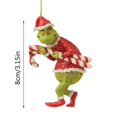 thumbnail image 1 of Cartoon Grinch Acrylic Pendant Christmas Decor Christmas Decorations for Home Xmas Tree Ornaments Merry Christmas Sign Kid Gifts, 1 of 4