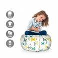 thumbnail image 2 of Moth Storage Toy Bag Chair, Natural Theme Flying Butterflies Images on Plain Background Colorful Illustration, Stuffed Animal Organizer Washable Bag, Small Size, Multicolor, by Ambesonne, 2 of 3