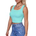 thumbnail image 1 of Crop Tops AURUZA para Mujer sin Mangas con Doble Forro Azul Claro Talle S, 1 of 6