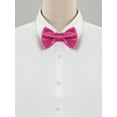 thumbnail image 2 of INSPIRE CHIC Men's Solid Color Self-tied for Formal Wedding Party Tuxedo Bow Ties Rose Red One Size, 2 of 5