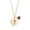 F, variant on Necklace Birth Month Flowers Necklace With Birthstone, Birth Flower Pendant Necklace, Disc Coin Pendant Necklaces Birthday Gifts For Her Birth Flower Necklaces Necklace for Women Necklace Jewelry for