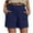 Blue., variant on Akafmk Women's Summer Linen Shorts,Womens Summer Cotton Linen Solid Color Flounce Hem Loose Button Pocket Casual Shorts Pants M