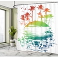 thumbnail image 5 of Ambesonne Colorful Shower Curtain, Grunge Summer Scenery, 69"Wx84"L, Multicolor, 5 of 5