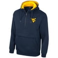 thumbnail image 2 of Men's Colosseum Navy West Virginia Mountaineers Half-Zip Hoodie, 2 of 3