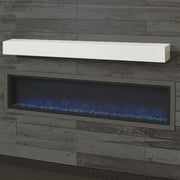 Angle View: GreatCo White Supercast Wood Mantel, 60-Inch