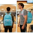 thumbnail image 7 of WOLT Bowling Ball Bag 2Ball Bowling Backpack with Protective Foam Padded & Shoe Compartment MintGreen, 7 of 7