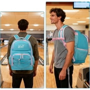 WOLT Bowling Ball Bag 2Ball Bowling Backpack with Protective Foam Padded & Shoe Compartment MintGreen