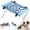 A-Blue, variant on 2-in-1 Foldable Pet Grooming Bed, Portable Bathing Stand with Mesh Pockets for Cats and Small Dogs