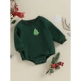 thumbnail image 3 of Bslissey Toddler Baby Girls Boys Christmas Fleece Lined Romper Long Sleeve Cartoon Embroidery Bodysuit Infant Casual Daily Clothes 6M 12M 24M 3T, 3 of 9