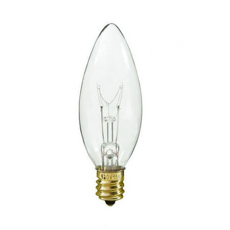 Sunlite 40w 120v Candelabra E14 European Base Torpedo Clear Sunlite 40w 120v Candelabra E14