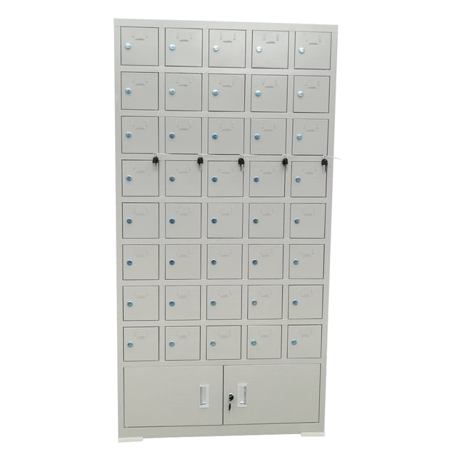 INTBUYING Office Steel 40 Door Compartment Key Lock Office Gym Storage School Locker