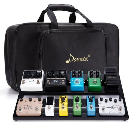 Donner Guitar Pedal Board Case DB-3 Aluminium Pedalboard with (Best Guitar Effects Board)