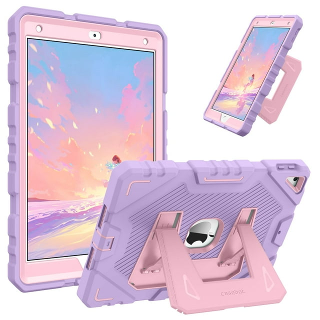 Funda Fintie para iPad de 9ª, 8ª y 7ª generación de 10,2 pulgadas con soporte, color morado