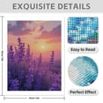 thumbnail image 3 of Diamond Art Kit for Adults, Lavender Sunset Serenity Vista Diamond Painting for Adults Beginners, 5D DIY Diamond Art Painting Kits, Colorful Diamond Painting Craft for Home Decor 12x16, 3 of 7