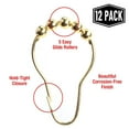 thumbnail image 2 of 2Lbdepot Shower Curtain Rings Hooks - Gold Finish - Premium 188 Stainless Steel | 13, 2 of 6
