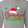 thumbnail image 4 of Inktastic Grandpa Claus with Christmas Santa Hat and Snowflakes Long Sleeve T-Shirt, 4 of 5
