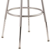 NPS 6400 Series 19-27 Modern Vinyl Padded Steel Metal Heavy Duty Stool in Gray