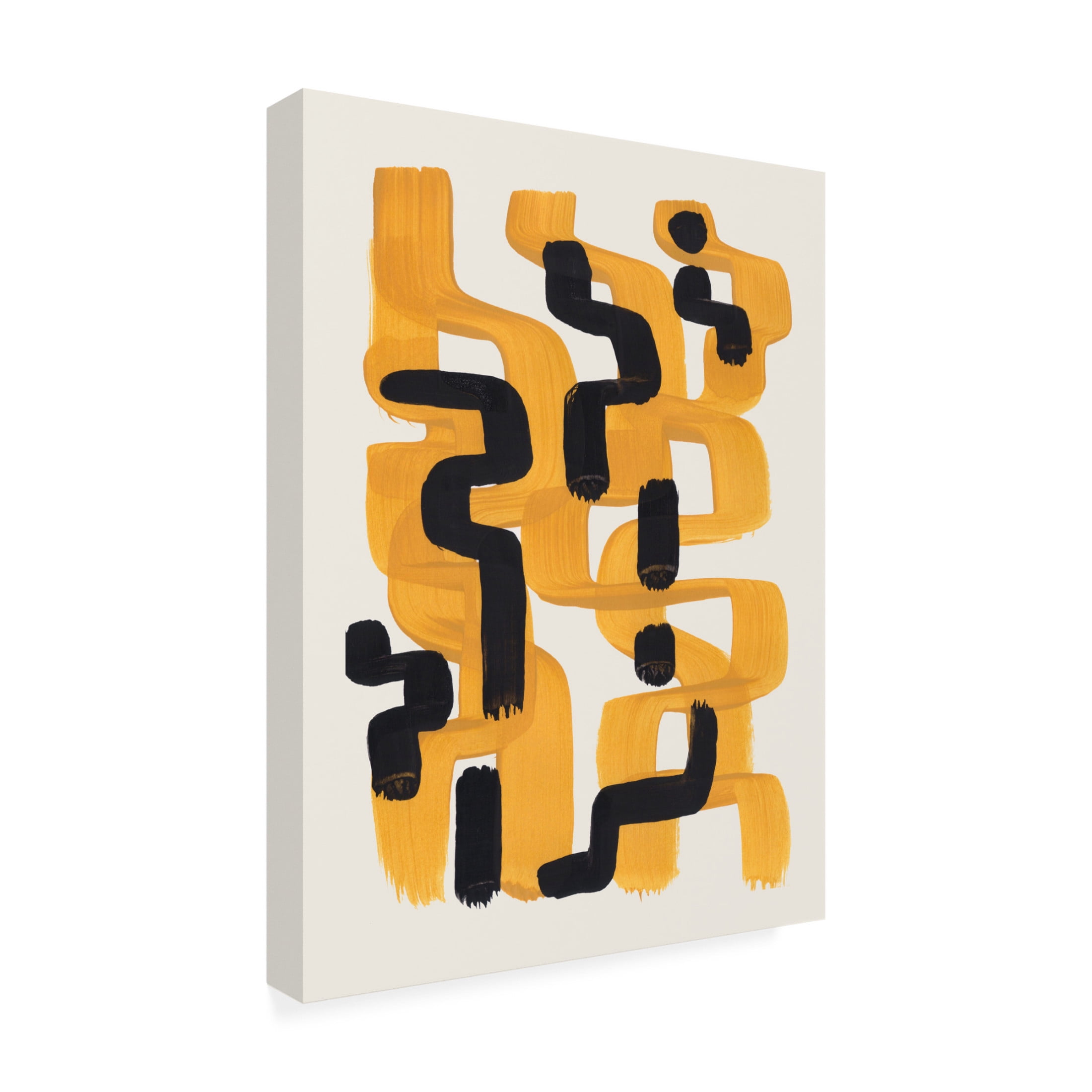 Trademark Fine Art Ejaaz Haniff  Mustard Wiggle No2 Canvas Wall Art