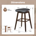 thumbnail image 3 of Gymax Set of 2 Swivel Bar Stools 31'' Bar Chairs w/ Padded Contoured Seat & Footrest, 3 of 9