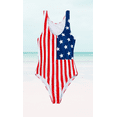 thumbnail image 2 of Meloria Swim and Fashion Sexy Two Colors Smerican Flag Printed Padded One-Piece Swimsuit, 2 of 3