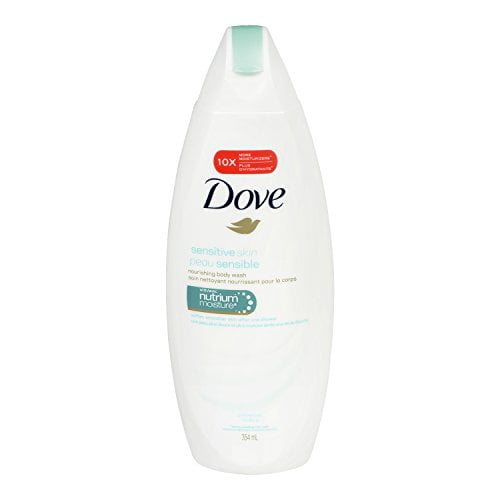 4 Pack Dove Sensitive Skin Beauty Body Wash 12oz Each
