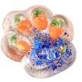 thumbnail image 1 of Cat Paw Squishy Toys,Stress Relief Toys,Clear Pink Crystal Slime with Embedded Fruit Charms for Kids and Adults, Stress Relief and Creative Play Toy, 1 of 6