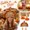 A, variant on 3D Turkey Knitted Hat One Size Full-Bodied Novelty Headwear for Thanksgiving Party Holiday Gathering Photo Prop Costume Gift