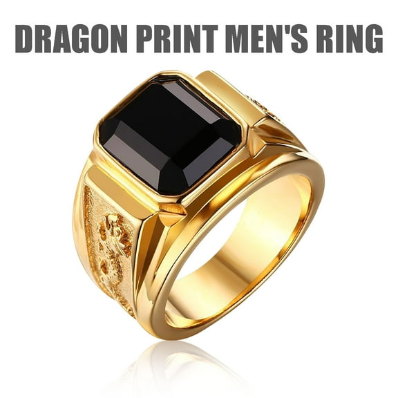 Apmemiss Mothers Day Gifts Clearance New Style Dragon Pattern Set Diamond Ring for Men Retro Show Personality Warehouse Clearance Sale