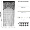 thumbnail image 6 of NOGIS Macrame Lace Door String Curtain for Doorways,Room Divider Doorway Hippie Window Panel Room Divider Wall Closet Curtains for Bedroom Closet Door Drapes Decorations (39.3×79in,Black), 6 of 7