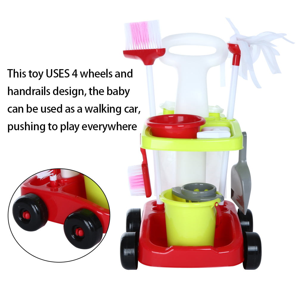 Kids Pretend Cleaning Set Broom Mini Sweeper Toy Cleaning Supplies Children Toy 