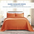 thumbnail image 4 of Superior Fleur De Lis Cotton Decorative Bedspread and Sham Set, King, Mandarin, 4 of 8
