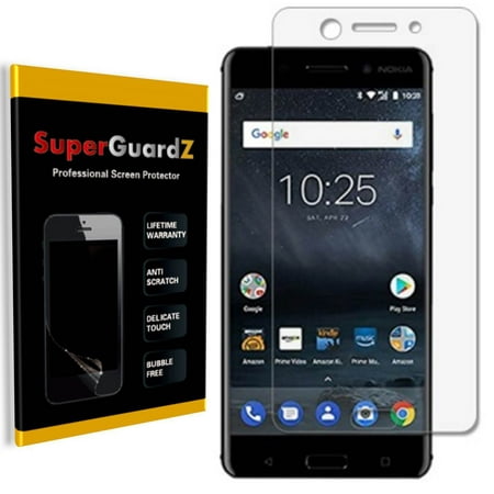 [2-Pack] For Nokia 6 - SuperGuardZ [FULL COVER] Screen Protector, HD Clear, Anti-Scratch, Anti-Bubble
