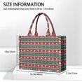 thumbnail image 3 of Large Capacity Tote Bag,Red and Green Christmas Snowman Pattern Handbag Fashion Luxury Tote Bag,15.7"x13"x 5.1" Inches,Laptop Compatible, 3 of 6