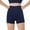 Dark Blue, variant on Workout Shorts Women New Solid Thread Hip Lifting Tight Abdominal Compression Elastic Fitness Pants Leggings Yoga Shorts