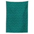 thumbnail image 3 of Ambesonne Teal Tablecloth Rectangular Table Cover, Abstract Modern Line Art, 60"x84", Teal Turquoise, 3 of 4