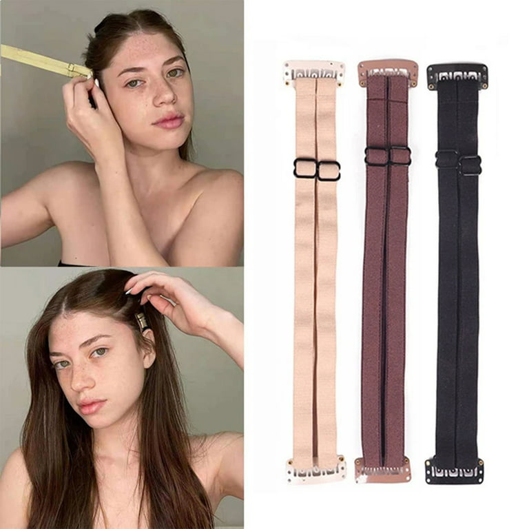Women's Fashion Elastic Band Adjustable Straps with Clips for Long Hair  Face Lifring Hair Stretch Band Beauty Hair Accessories
