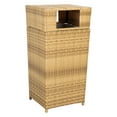thumbnail image 4 of SAFAVIEH Mazeli Outdoor Patio Trash Bin, Natural, 4 of 13